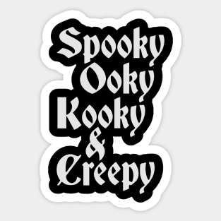 spooky ooky Sticker